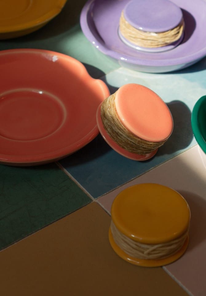 This orange hemp wick holder and ashtray set is the perfect addition to your sesh