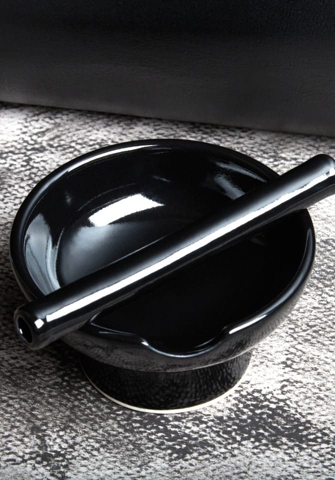 Use our black Barrow Street Herb Bowl as an ashtray or a mini serving bowl at your dinner party