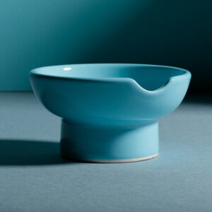 Our blue ashtray doubles as an herb bowl