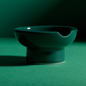 Our green ashtray doubles as an herb bowl