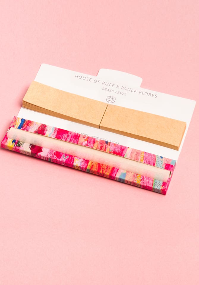 Our unbleached hemp Paula Flores Collection Rolling Papers help keep your inhalation as pure as possible