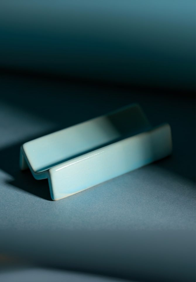 Our blue rolling tray makes rolling your own a snap!