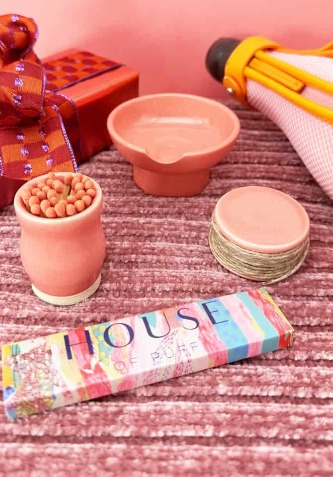 Our orange wick holder coordinates with all our other accessories