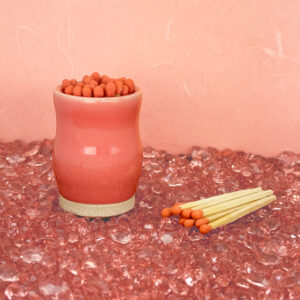 Our orange hemp wick holder is stylish and keeps your wick neat