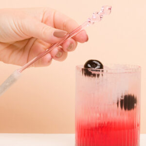 Our pink tamping stick does double duty in your smoke or your drink