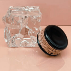 Keep your fingers and your light clean with our black hemp wick holder