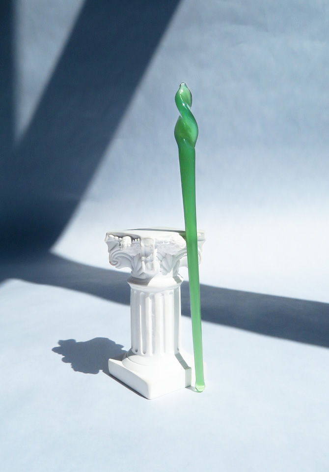 Stir your drink or tamp down your mix with the jade green tamping stick that's one of our most elegant smoke accessories