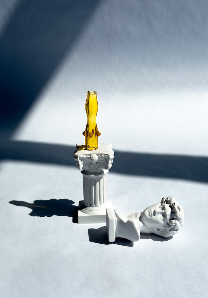 Our yellow joint holder is more than just pretty—these luxe smoke accessories also safeguard your throat, fingers, clothes and makeup