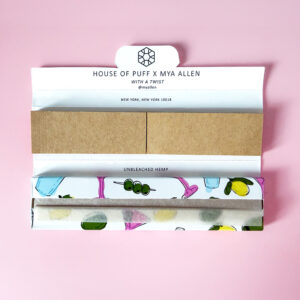 Made with unbleached hemp, our House of Puff x Mya Allen rolling papers keep your inhale as pure as possible